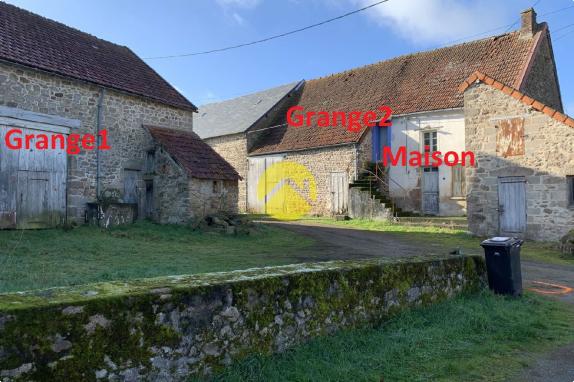 1 maison et 2 granges 