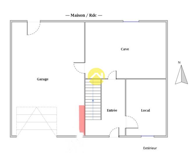 Maison élevée sur sous sol