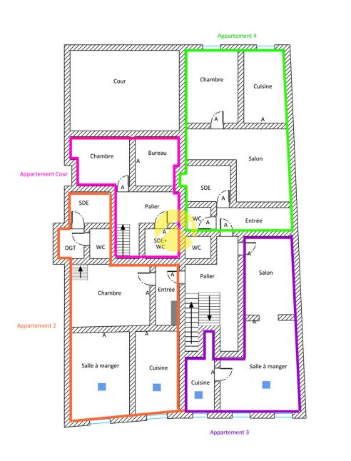Immeuble avec 7 appartements
