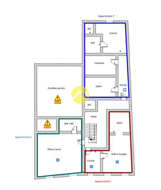 Immeuble avec 7 appartements